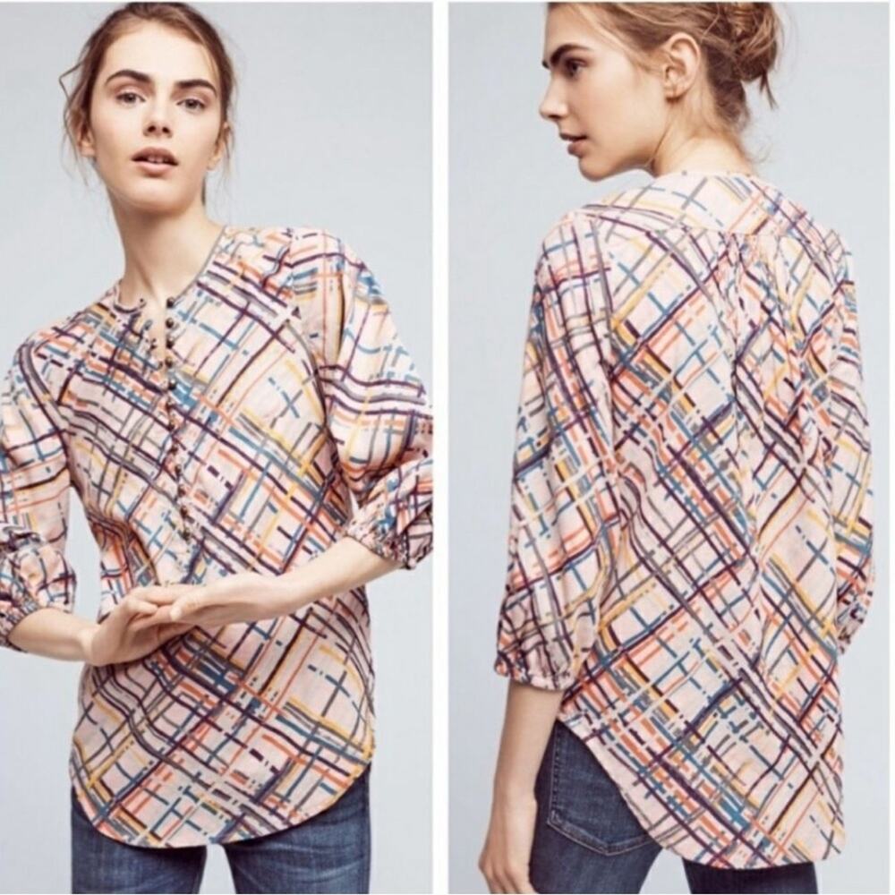 Maeve by Anthropologie Plaid Tunic